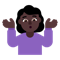 Woman Shrugging- Dark Skin Tone emoji on Microsoft